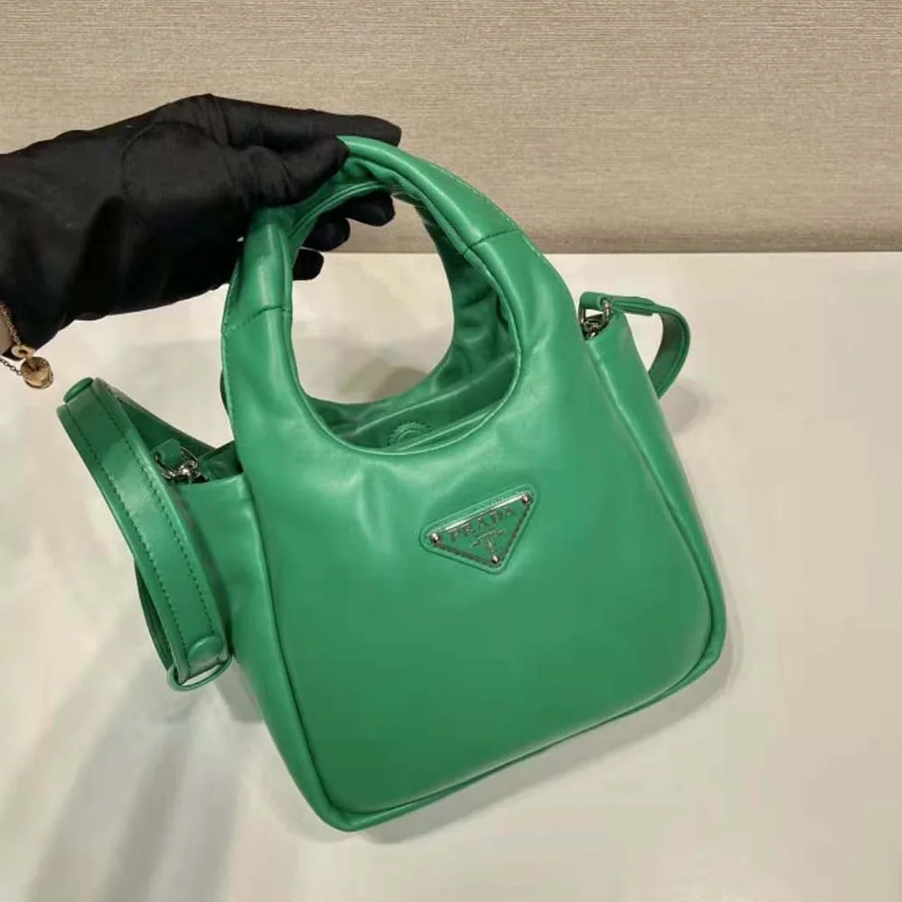 Prada Small Padded Prada Soft Nappa-Leather Bag for Women in Green