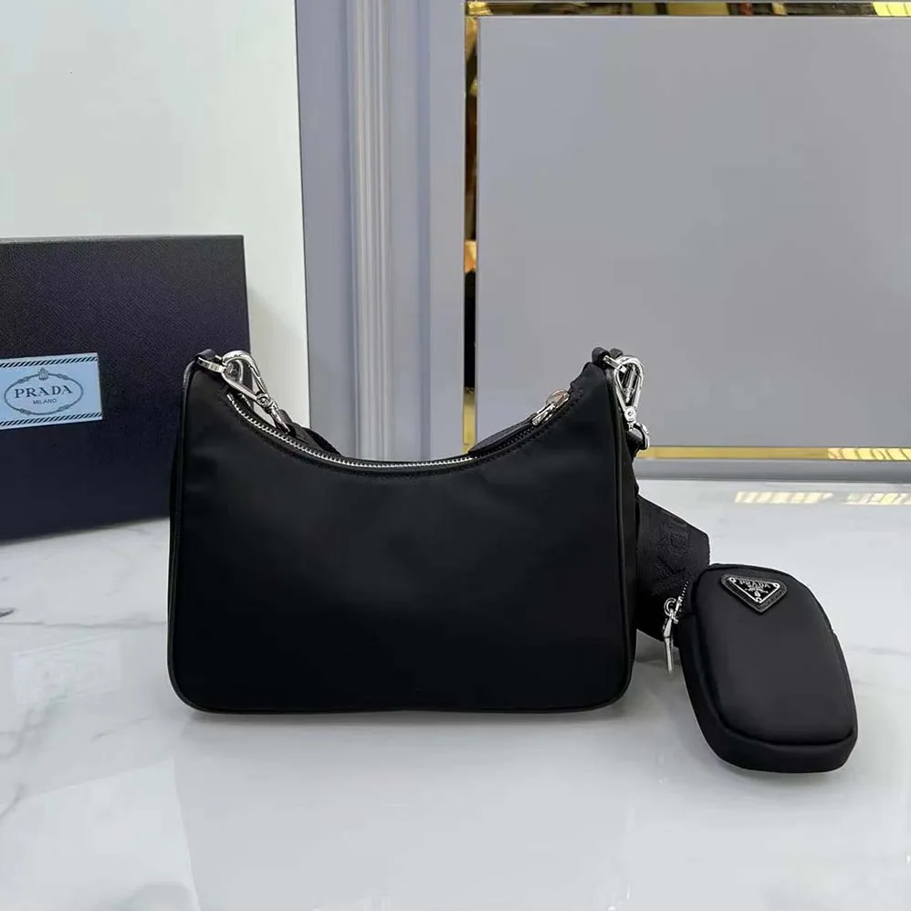 Prada Re-Edition 2005 Re-Nylon Bag for Women in Black
