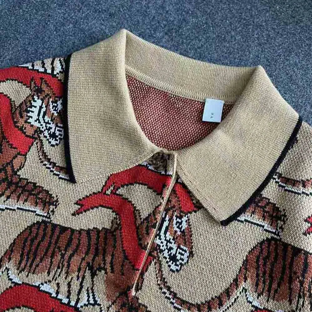 Burberry Tiger Graphic Technical Wool Jacquard Dress for Women