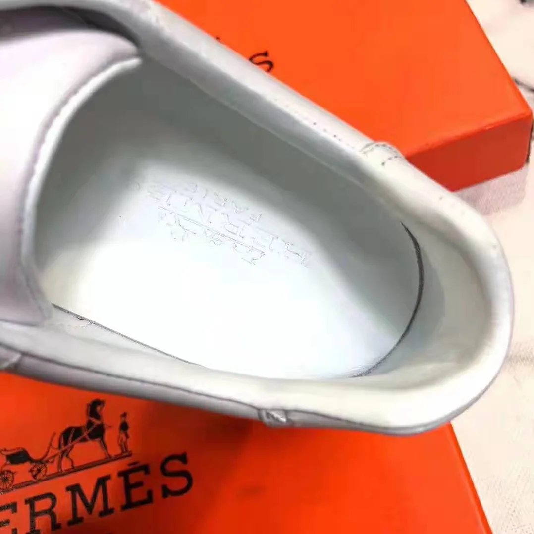 Hermes Trail sneaker in Calfskin for Women in White