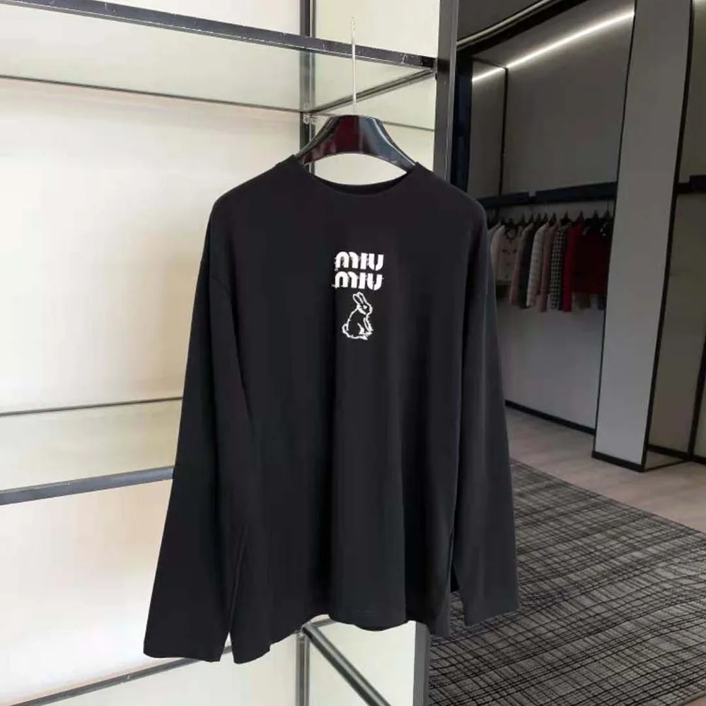 Miu Miu Cotton T for Women in shirt with Embroidered Logo Miu Miu Cotton T for Women in shirt with Embroidered Logo