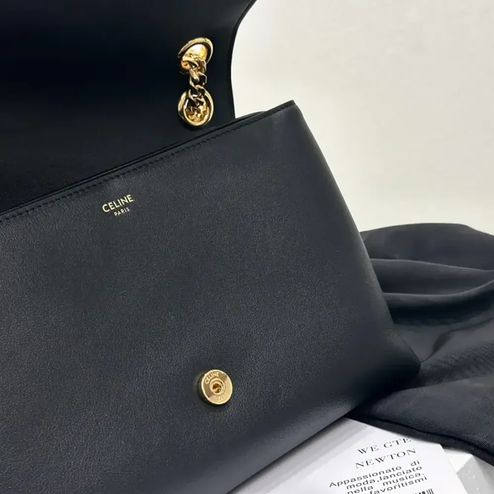Celine Medium Celine Victoire Bag in Supple Calfskin-Black 15853FDU.38NO for Women