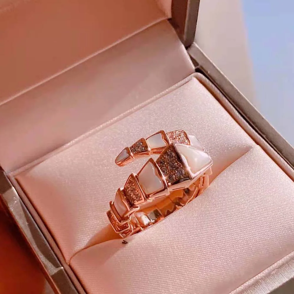 Bvlgari Serpenti Viper One-Coil Ring in 18 KT Rose Gold for Women Bvlgari Serpenti Viper One-Coil Ring in 18 KT Rose Gold for Women