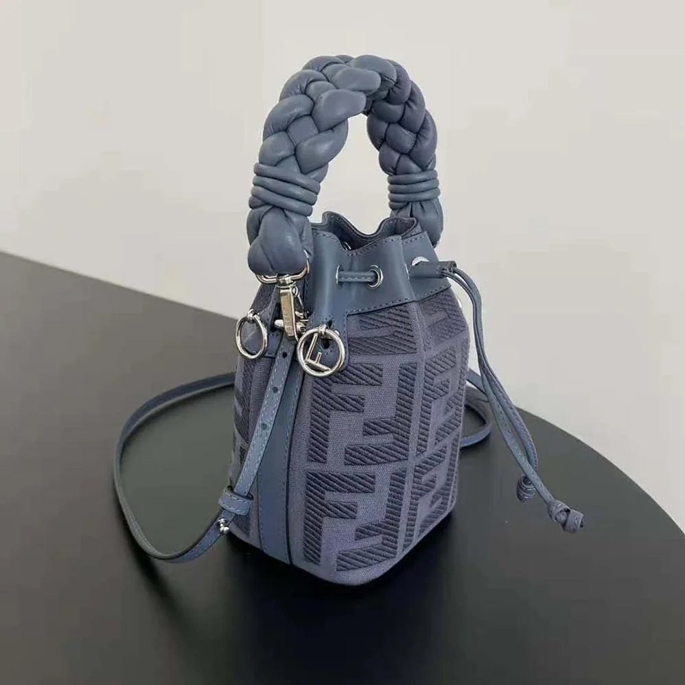 Fendi Mon Tresor Blue FF Canvas Mini for Women in Bag Fendi Mon Tresor Blue FF Canvas Mini for Women in Bag