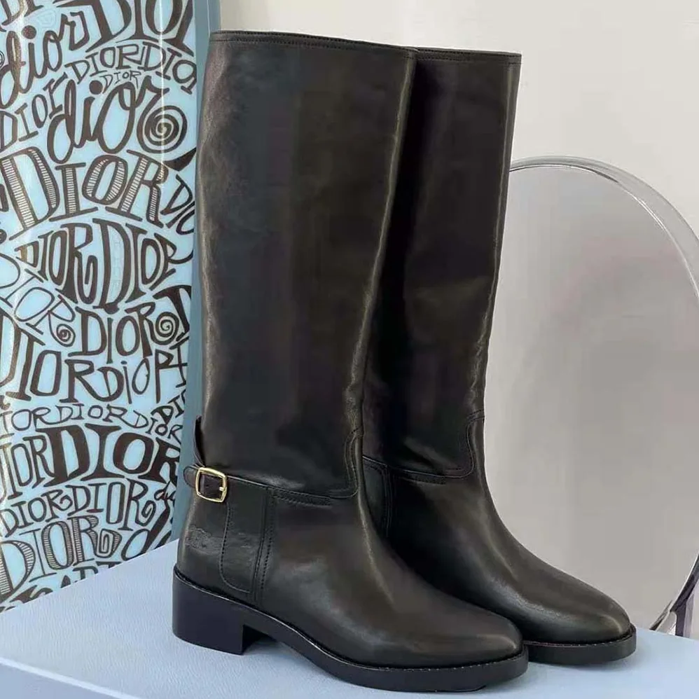 Celine Folco Buckled Boot in Calfskin for Women