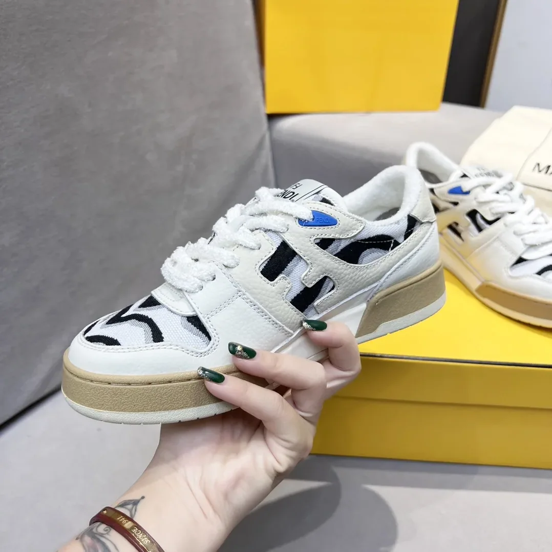 Fendi FD Fendi Match Low Tops Sneakers Black And White