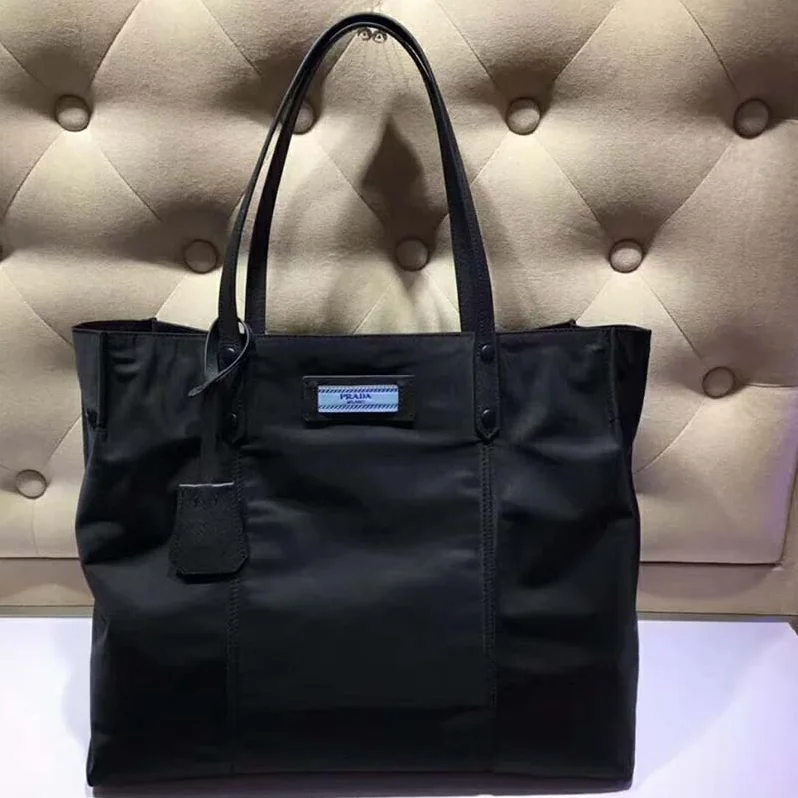 Prada Small Etiquette Nylon Bag for Women in Black Prada Small Etiquette Nylon Bag for Women in Black