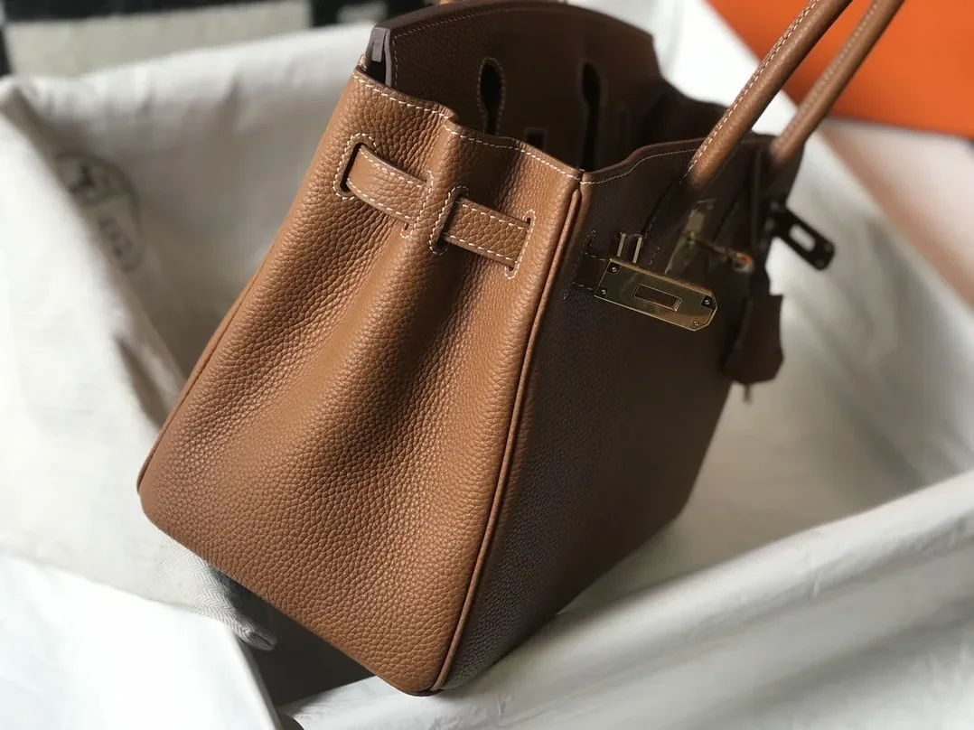 Hermes Birkin Top Handle Bag / Brown Togo Gold Hardware Bag