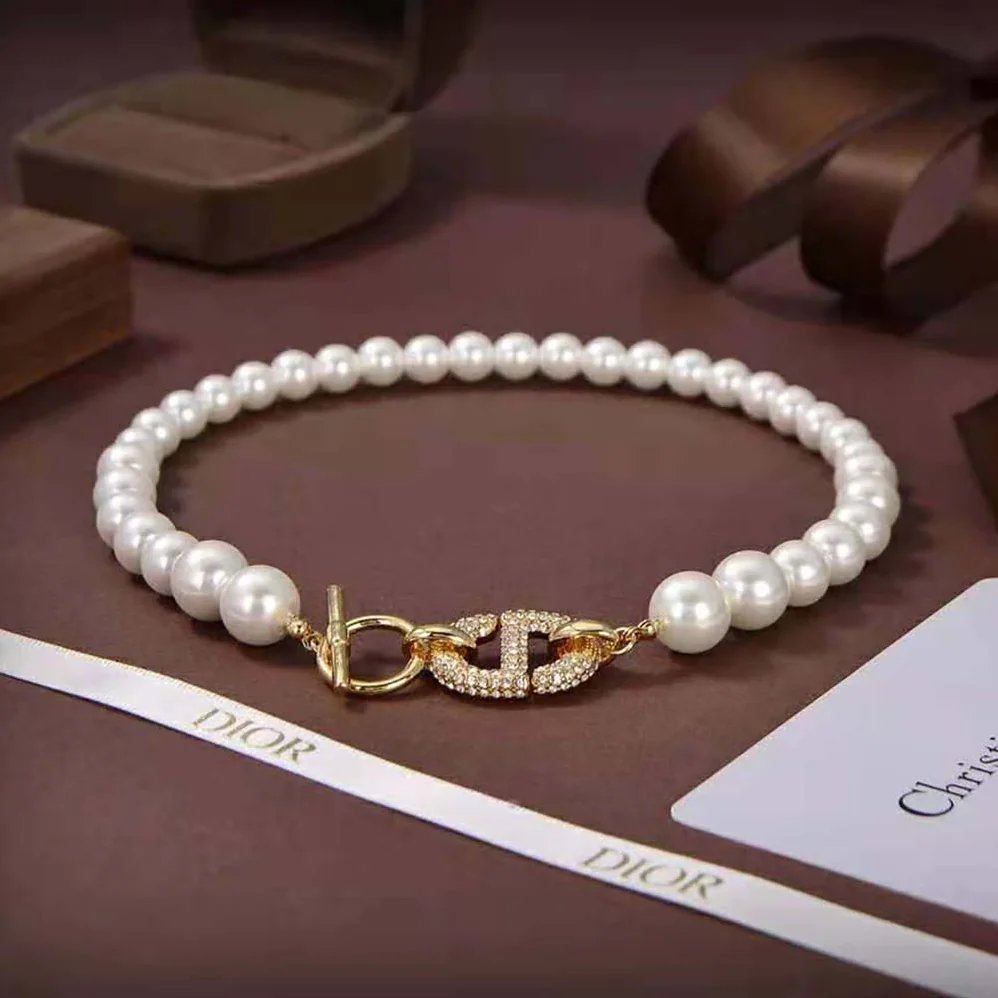 Dior CD Navy Choker Gold for Women in Finish Metal