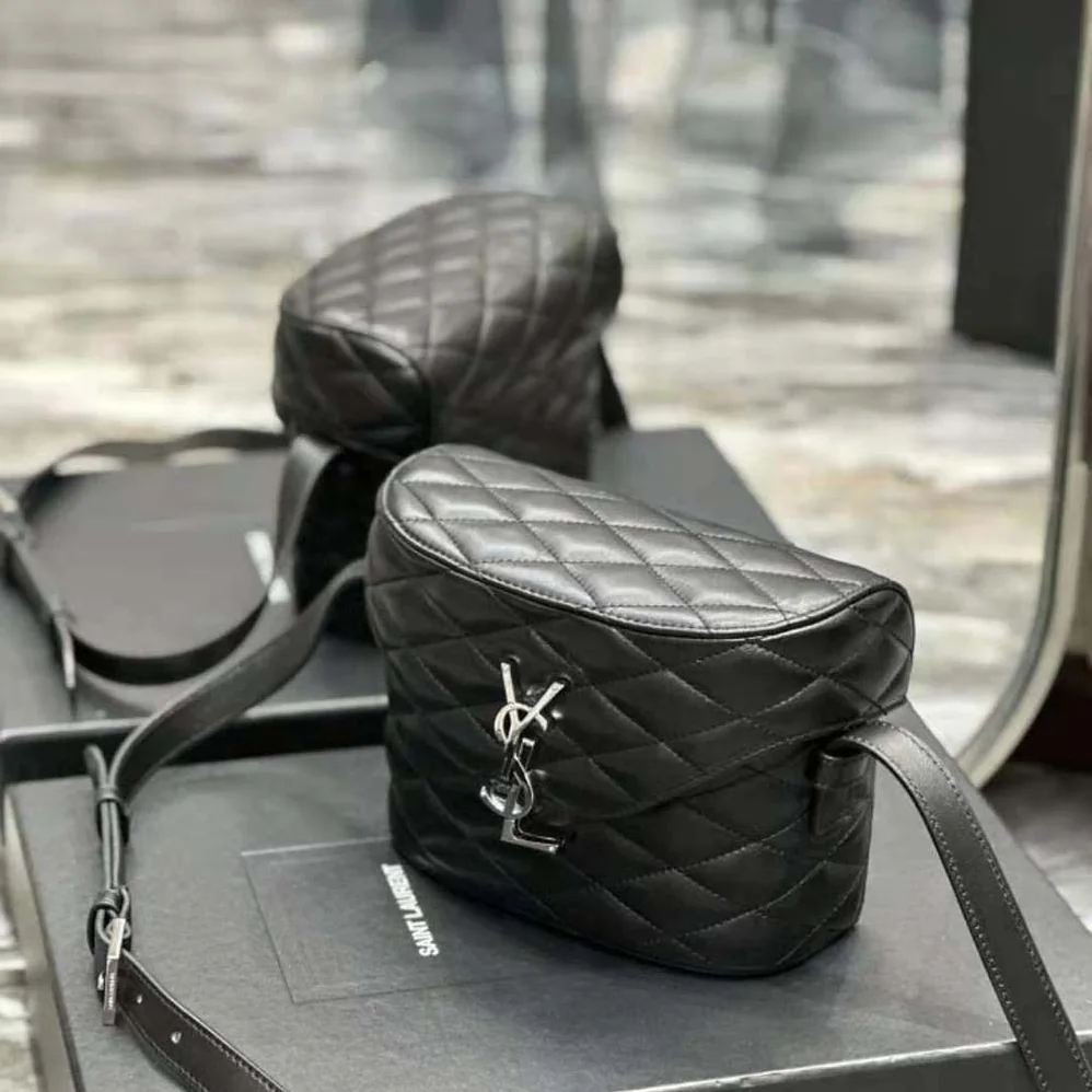Saint Laurent YSL June Box Bag in Quilted Lambskin for Women Saint Laurent YSL June Box Bag in Quilted Lambskin for Women