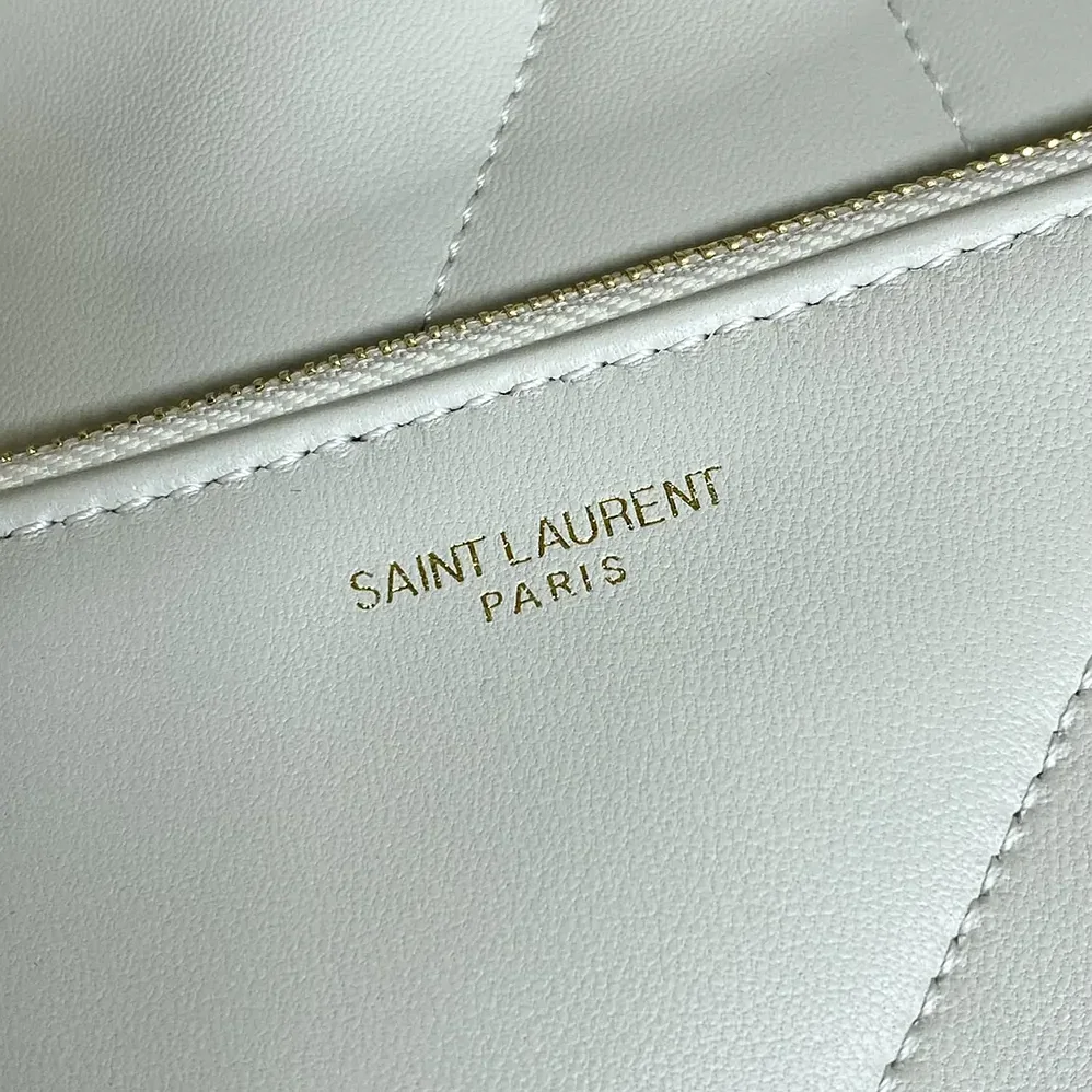 Saint Laurent YSL Jamie Large Pochon In Lambskin for Women in White Saint Laurent YSL Jamie Large Pochon In Lambskin for Women in White