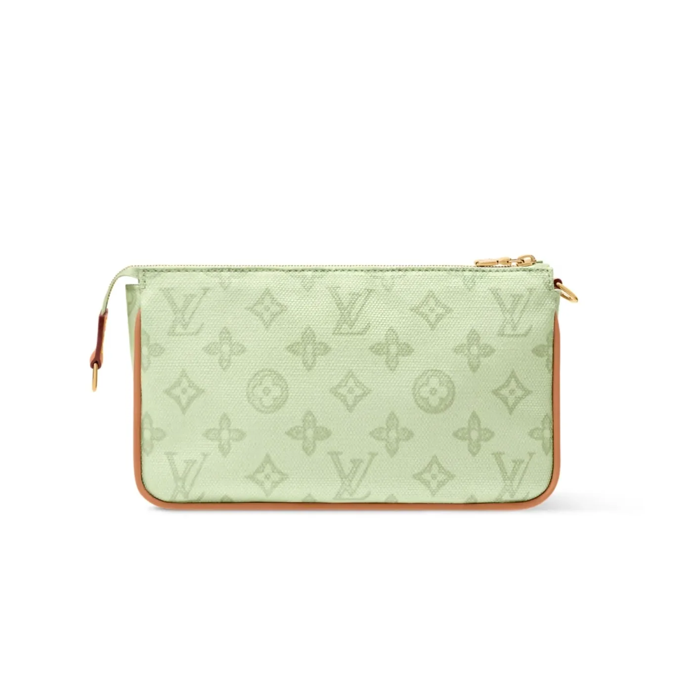 Louis Vuitton Pochette Accessoires Pouch Shoulder Bag / Green Asnieres Monogram Origine Gold Hardware