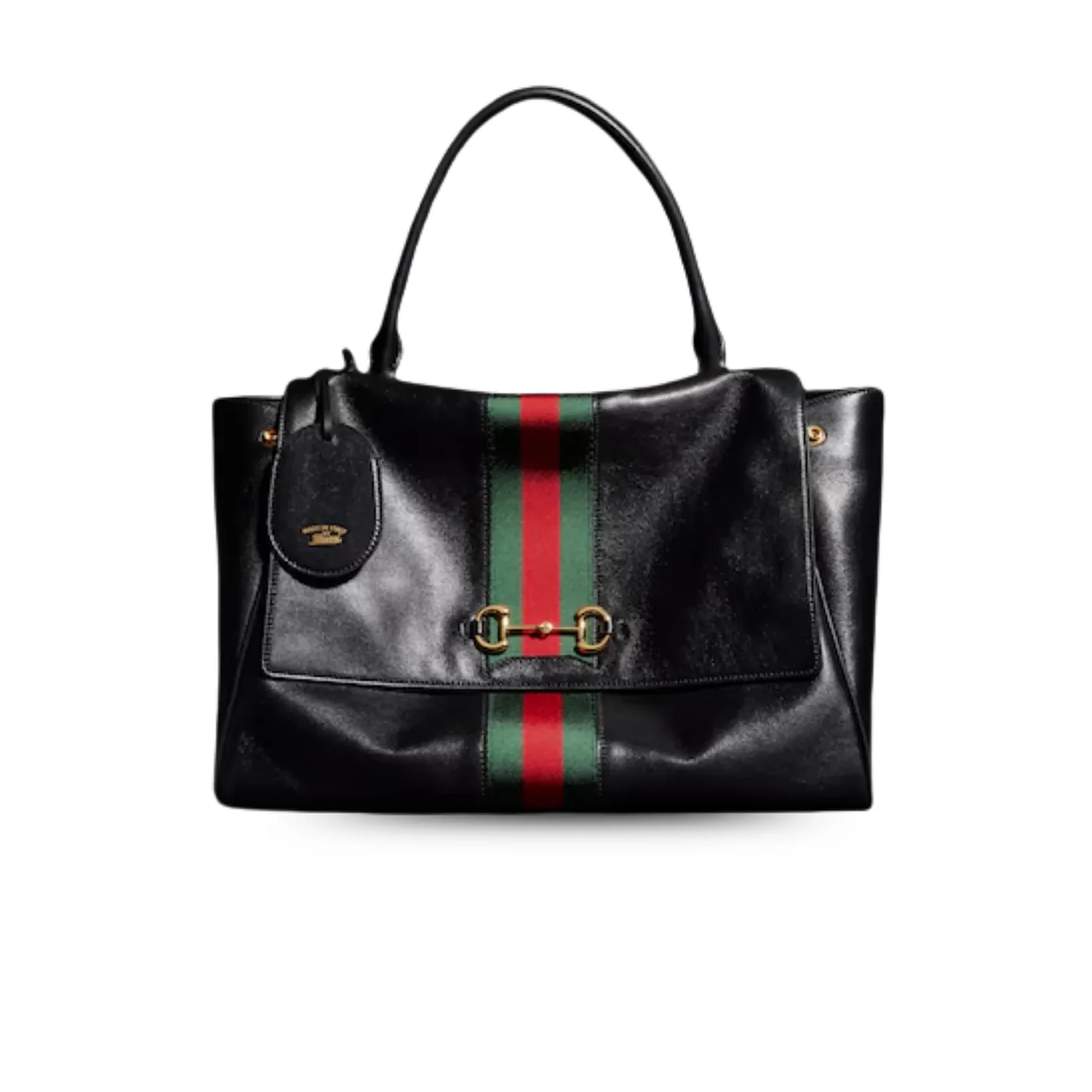 Gucci Paparazzo Large Top Handle Bag in Black Gold Hardware