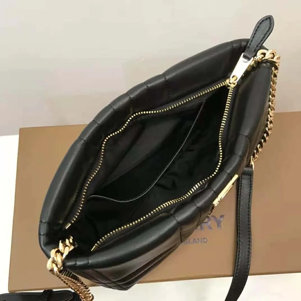 Burberry Small Quilted Lambskin Soft Lola Bag for Women in Black Burberry Small Quilted Lambskin Soft Lola Bag for Women in Black