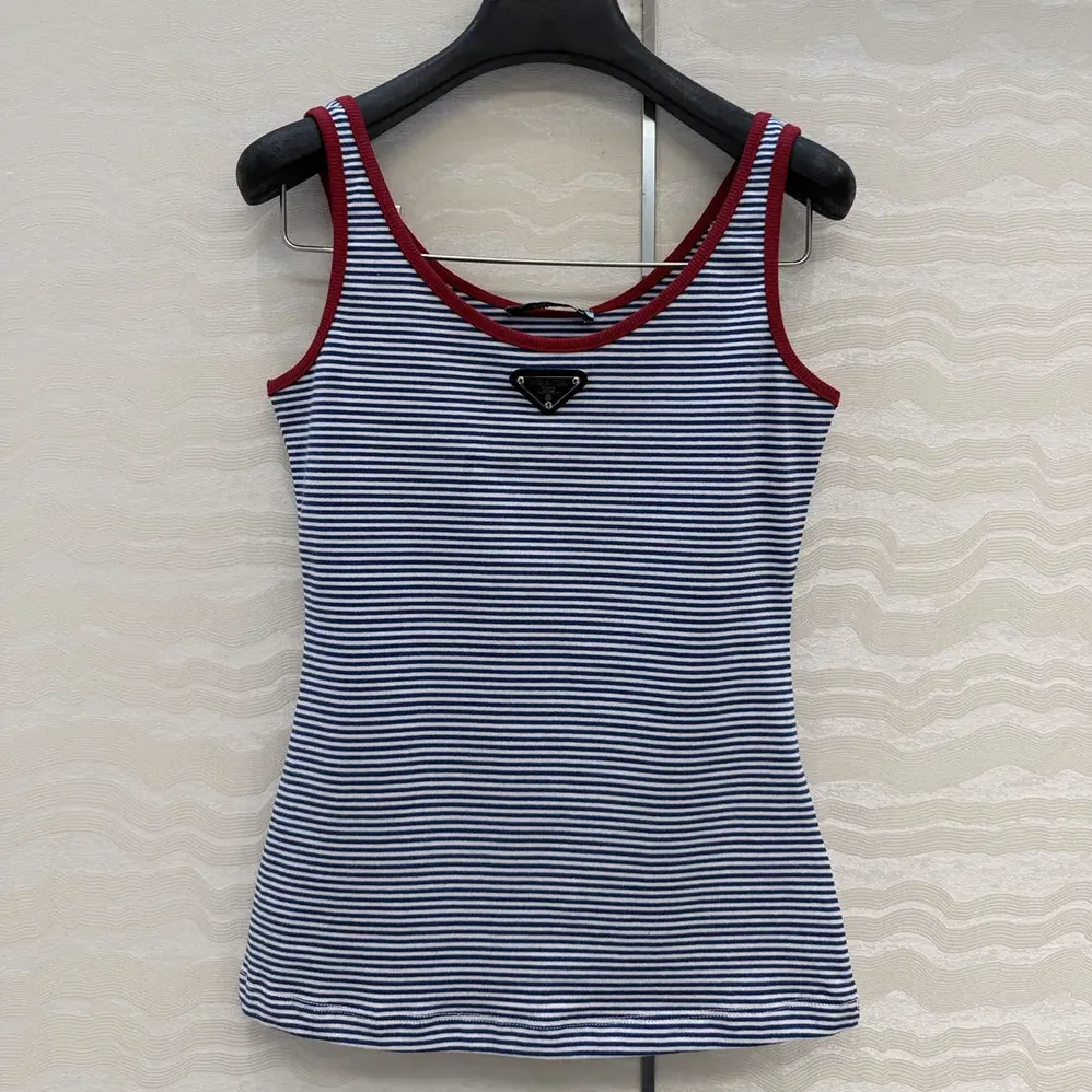 Prada Striped Cotton Jersey Tank Top for Women Prada Striped Cotton Jersey Tank Top for Women