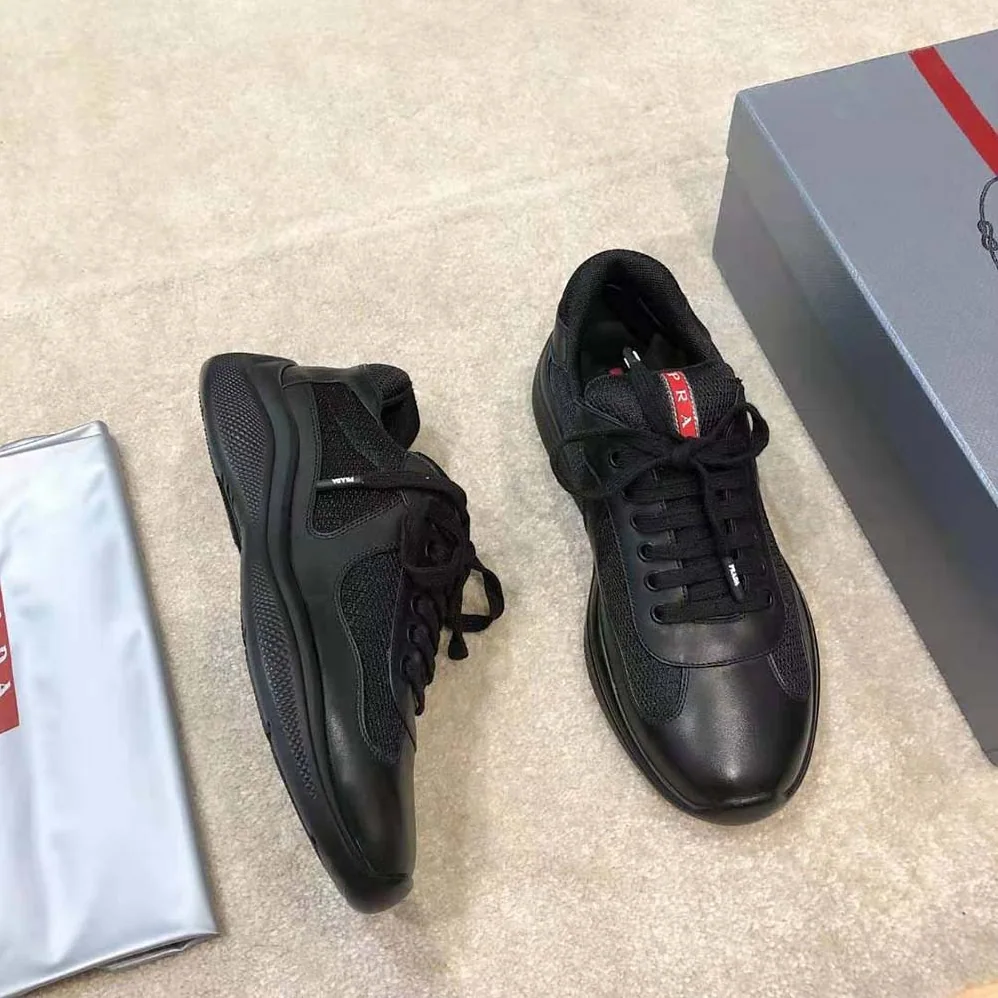 Prada New America'S Cup Leather And Technical Fabric Sneakers for Men Prada New America'S Cup Leather And Technical Fabric Sneakers for Men
