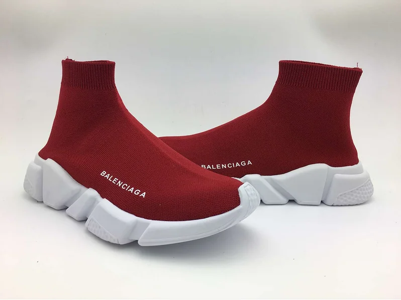 Balenciaga Stretch Mesh High Top Sneakers for Unisex in Red Balenciaga Stretch Mesh High Top Sneakers for Unisex in Red