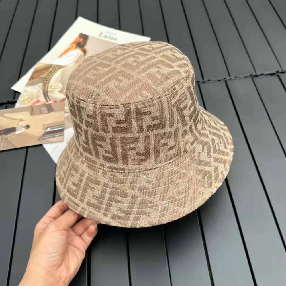 Fendi Brown Tech Fabric Hat for Women Fendi Brown Tech Fabric Hat for Women
