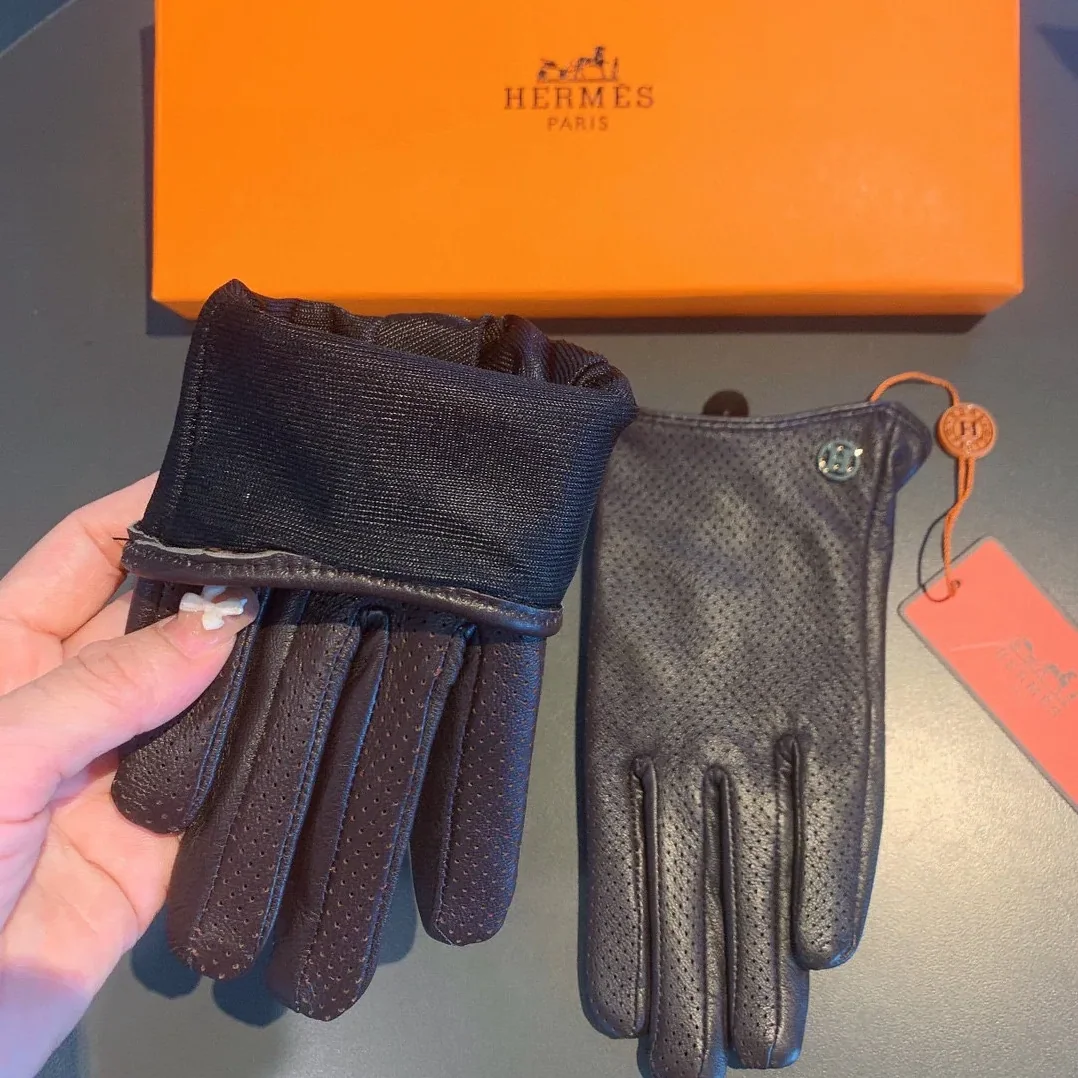 Hermes Soya Gloves In Dark Purple Hermes Soya Gloves In Dark Purple