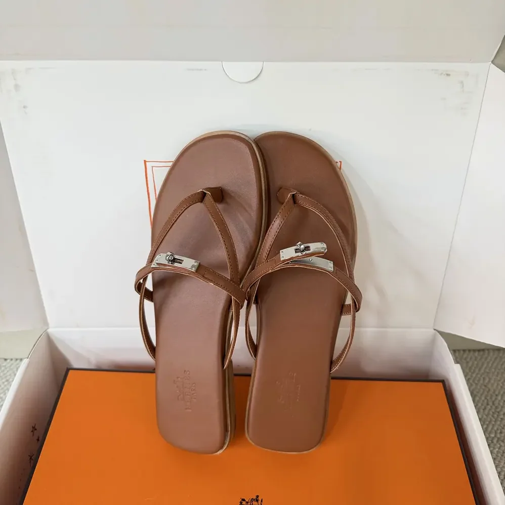 Hermes Miss Sandal in Calfskin for Women in Brown Hermes Miss Sandal in Calfskin for Women in Brown
