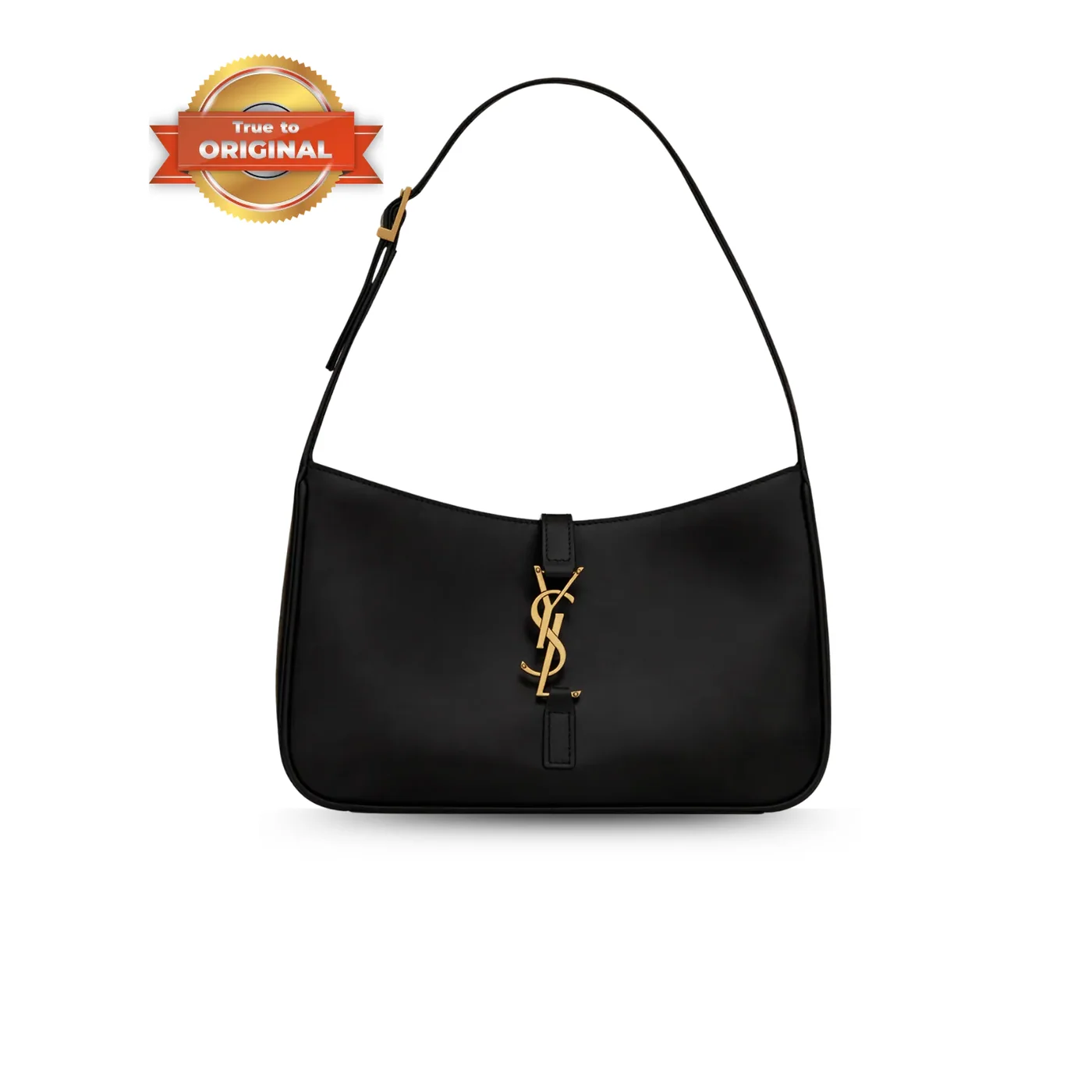 Saint Laurent YSL Small Le 5 À 7 Hobo Bag In Smooth Leather Black Saint Laurent YSL Small Le 5 À 7 Hobo Bag In Smooth Leather Black