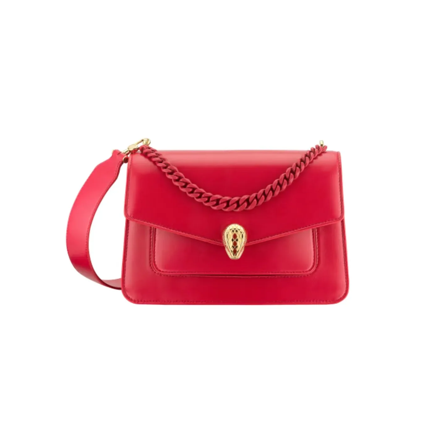 Bvlgari Serpenti Forever Crossbody Red Bag - 9.8 Inches/ Bvlgari Serpenti Forever Crossbody Red Bag - 9.8 Inches/