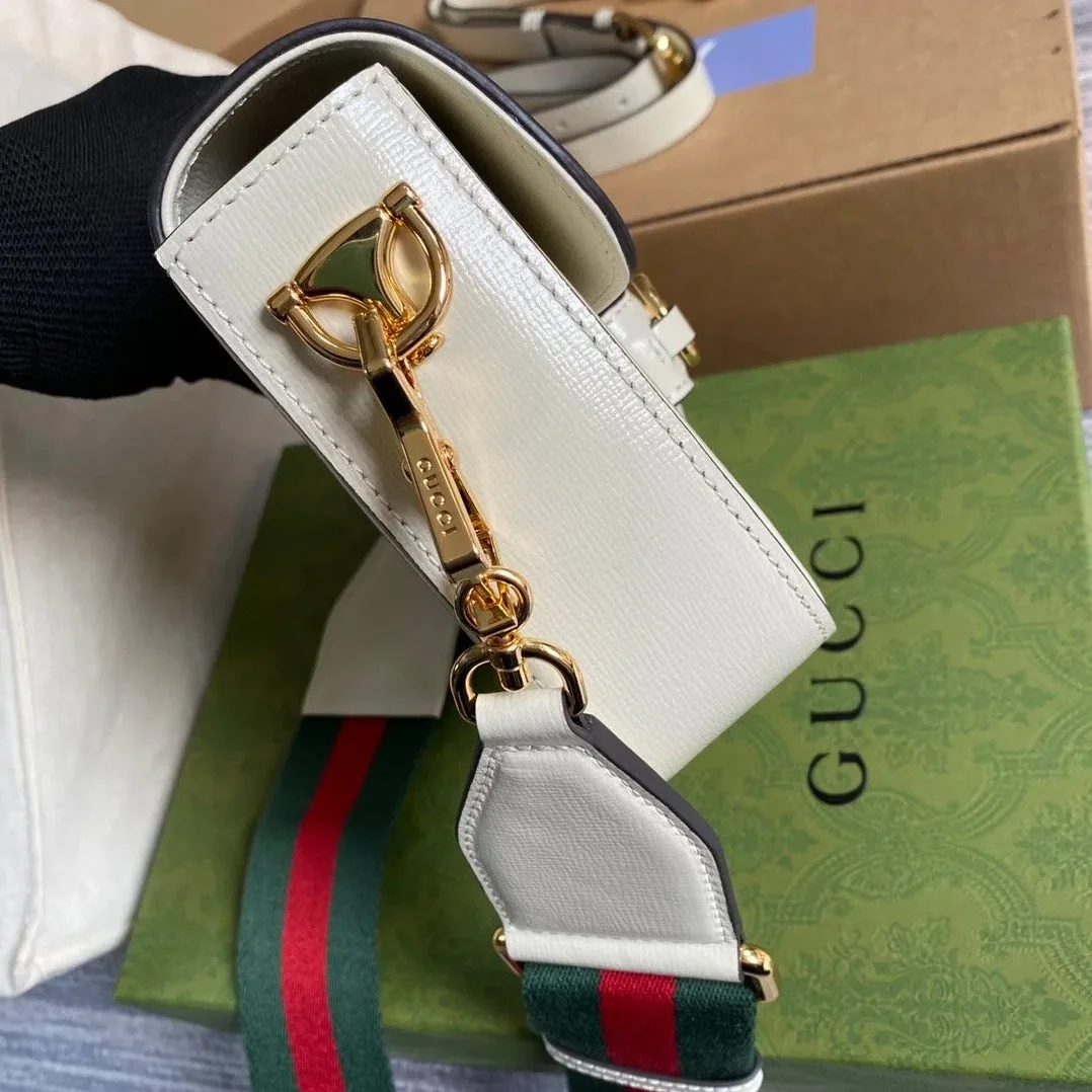 Gucci Horsebit 1955 Mini Bag White Gucci Horsebit 1955 Mini Bag White