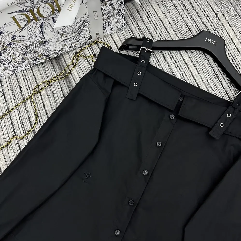 Dior Blouse Black Cotton Poplin for Women Dior Blouse Black Cotton Poplin for Women