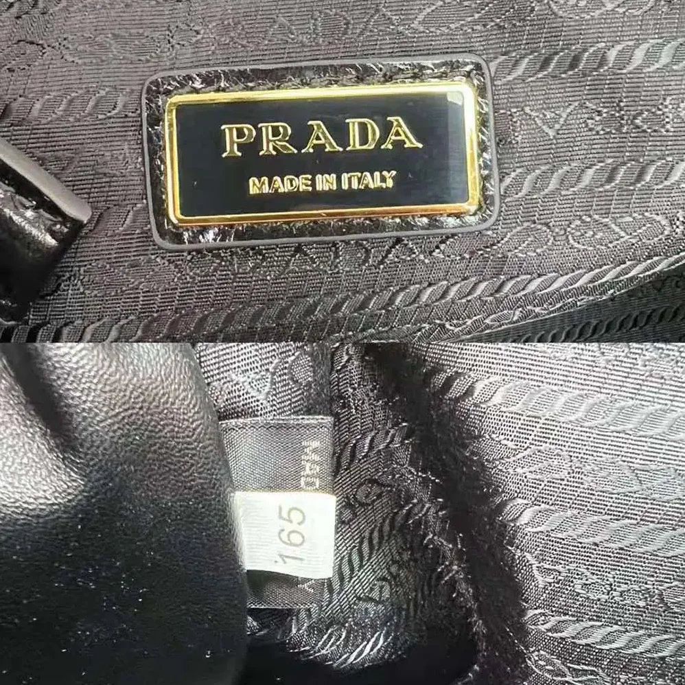 Prada Medium Leather Handbag for Women in Black Prada Medium Leather Handbag for Women in Black