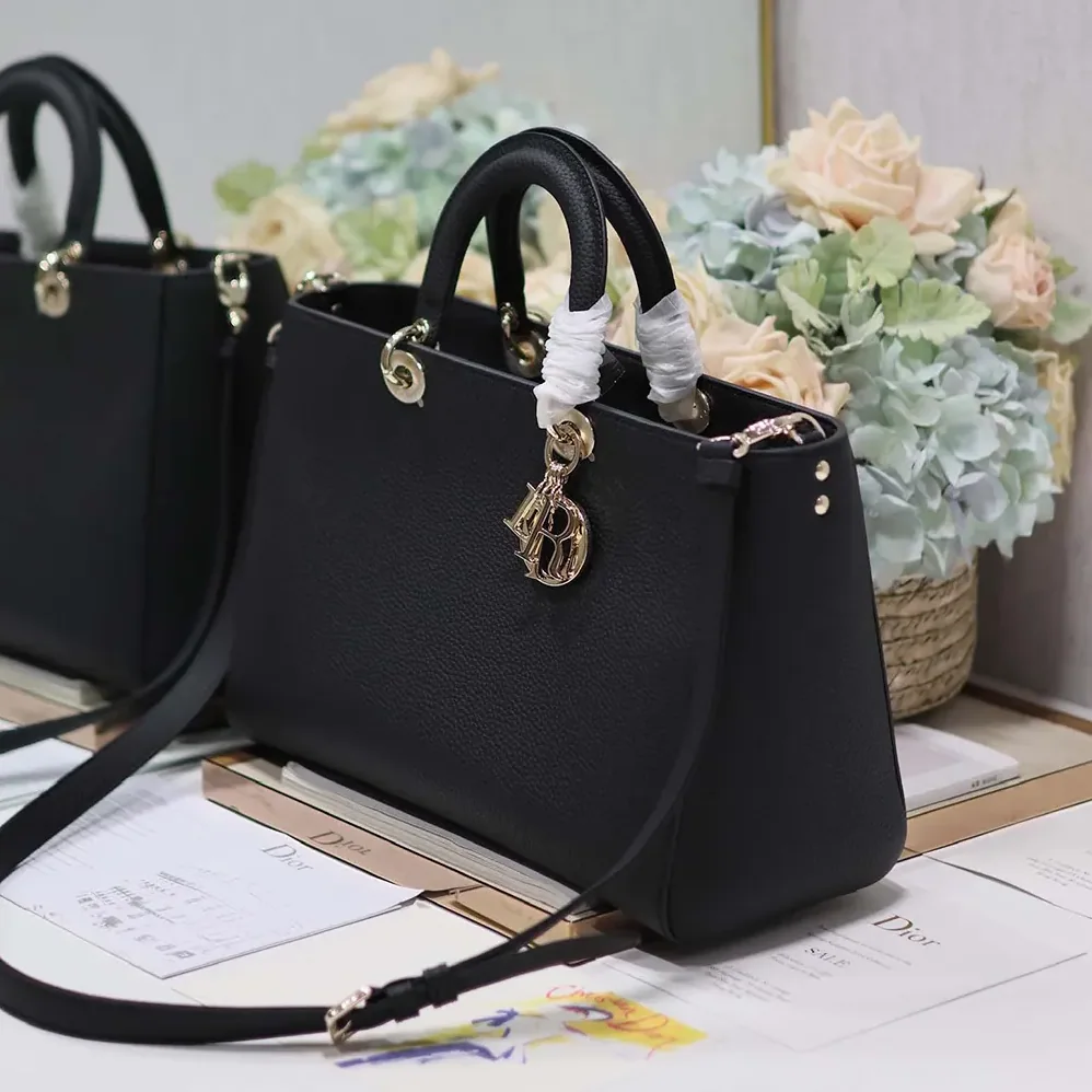 Dior Large Lady D-Sire My ABCDior Bag Black Taurillon Leather for Women Dior Large Lady D-Sire My ABCDior Bag Black Taurillon Leather for Women