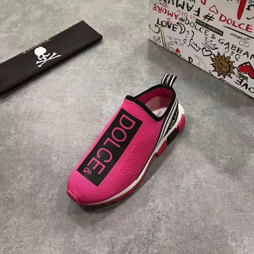 Dolce Gabbana D&G Branded Sorrento Sneakers for Women in Rose Dolce Gabbana D&G Branded Sorrento Sneakers for Women in Rose