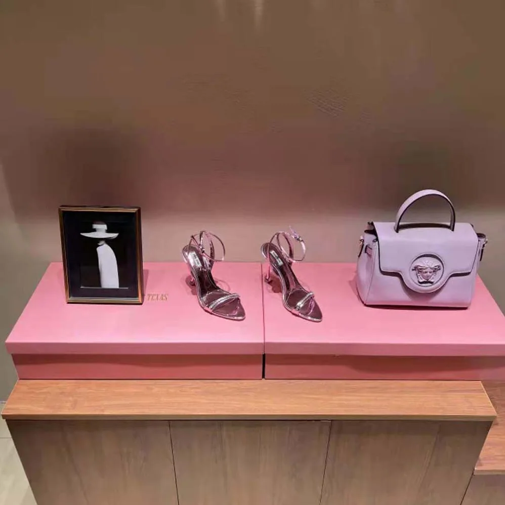 Miu Miu Metallic Leather Sandals for Women in Pink