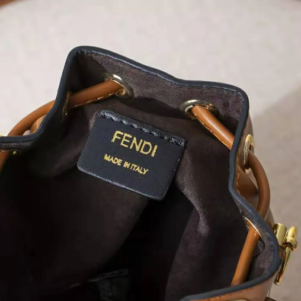 Fendi Mon Tresor Leather Mini Bag for Women in Brown
