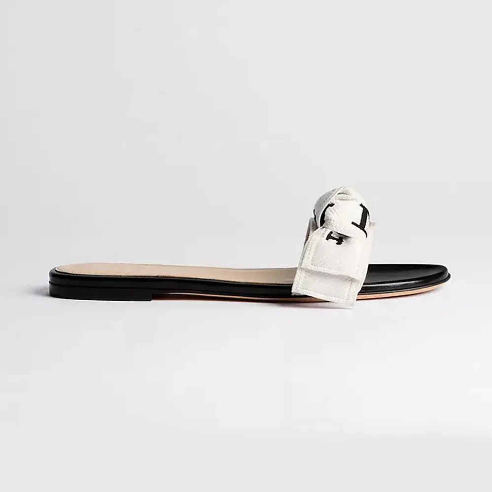 Dior J'Adior Slide Black Embroidered Cotton for Women