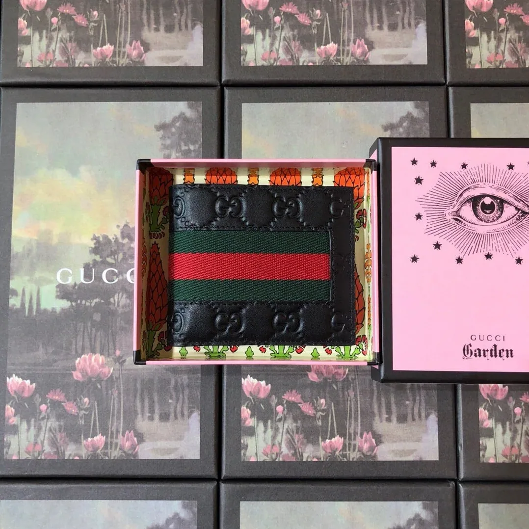 Gucci Web Wallet Black Green and red Web / GG Gucci Web Wallet Black Green and red Web / GG