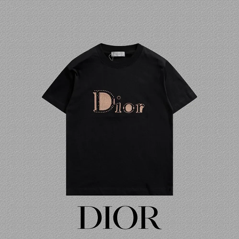 Dior Reverse T-Shirt Relaxed Fit Black Cotton Jersey for Men