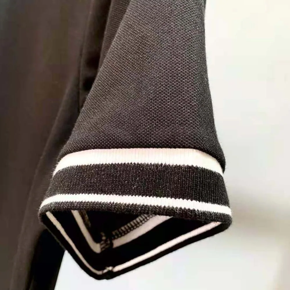 Fendi Polo Shirt Black Pique Sweater for Men Fendi Polo Shirt Black Pique Sweater for Men