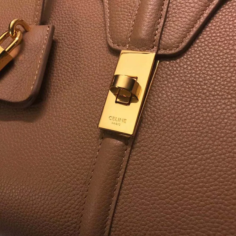 Celine Medium16 Bag in Grained Calfskin for Women in Brown Celine Medium16 Bag in Grained Calfskin for Women in Brown