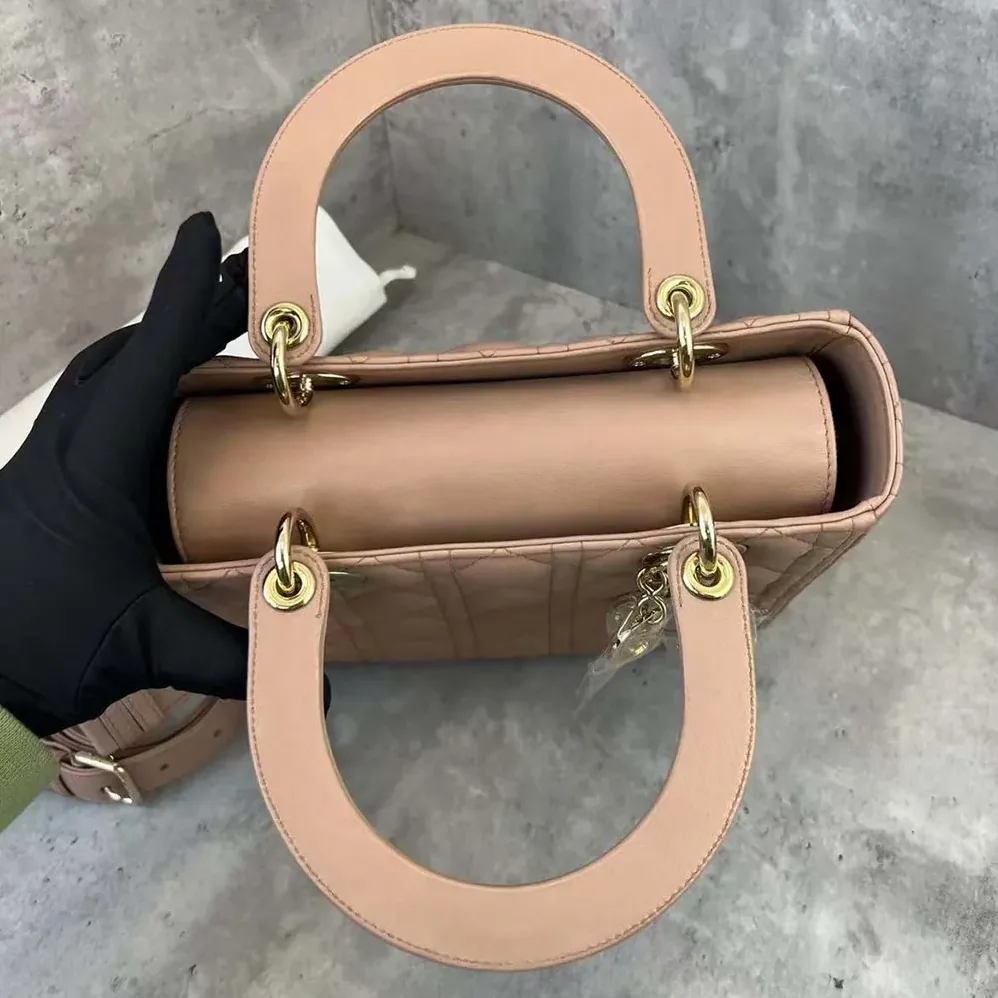Dior Medium Lady Dior Bag Blush Cannage Lambskin for Women Dior Medium Lady Dior Bag Blush Cannage Lambskin for Women