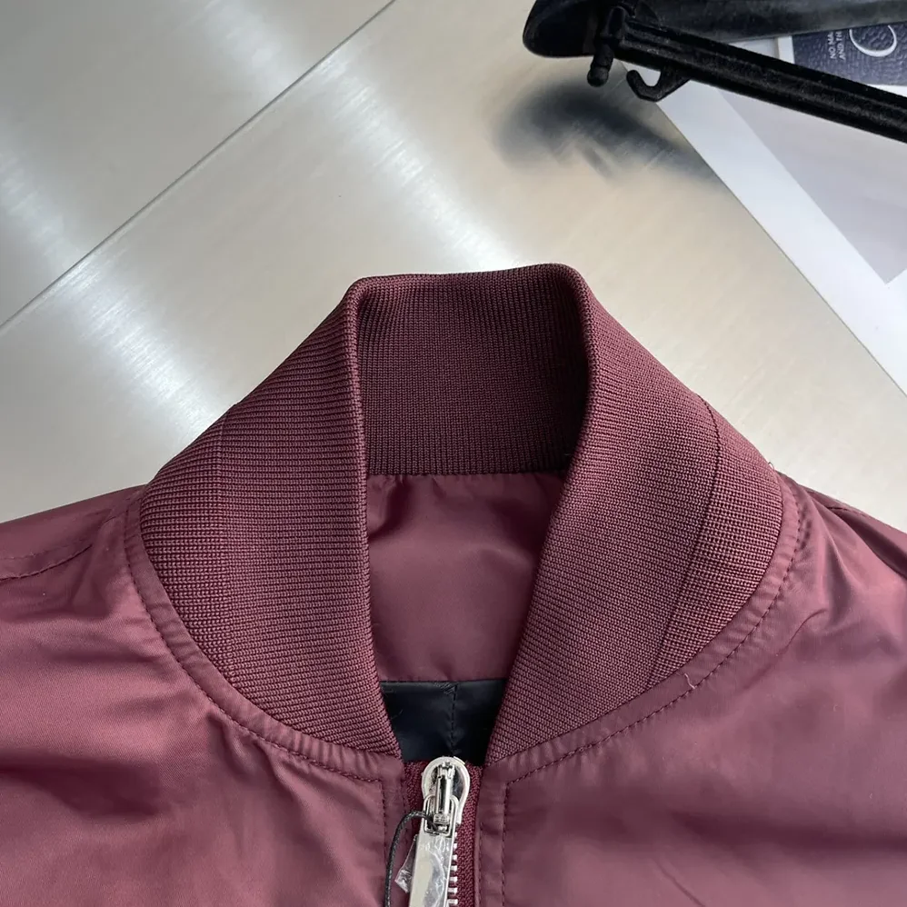Dior Christian Dior Couture Bomber Jacket Burgundy Technical Fabric for Women Dior Christian Dior Couture Bomber Jacket Burgundy Technical Fabric for Women