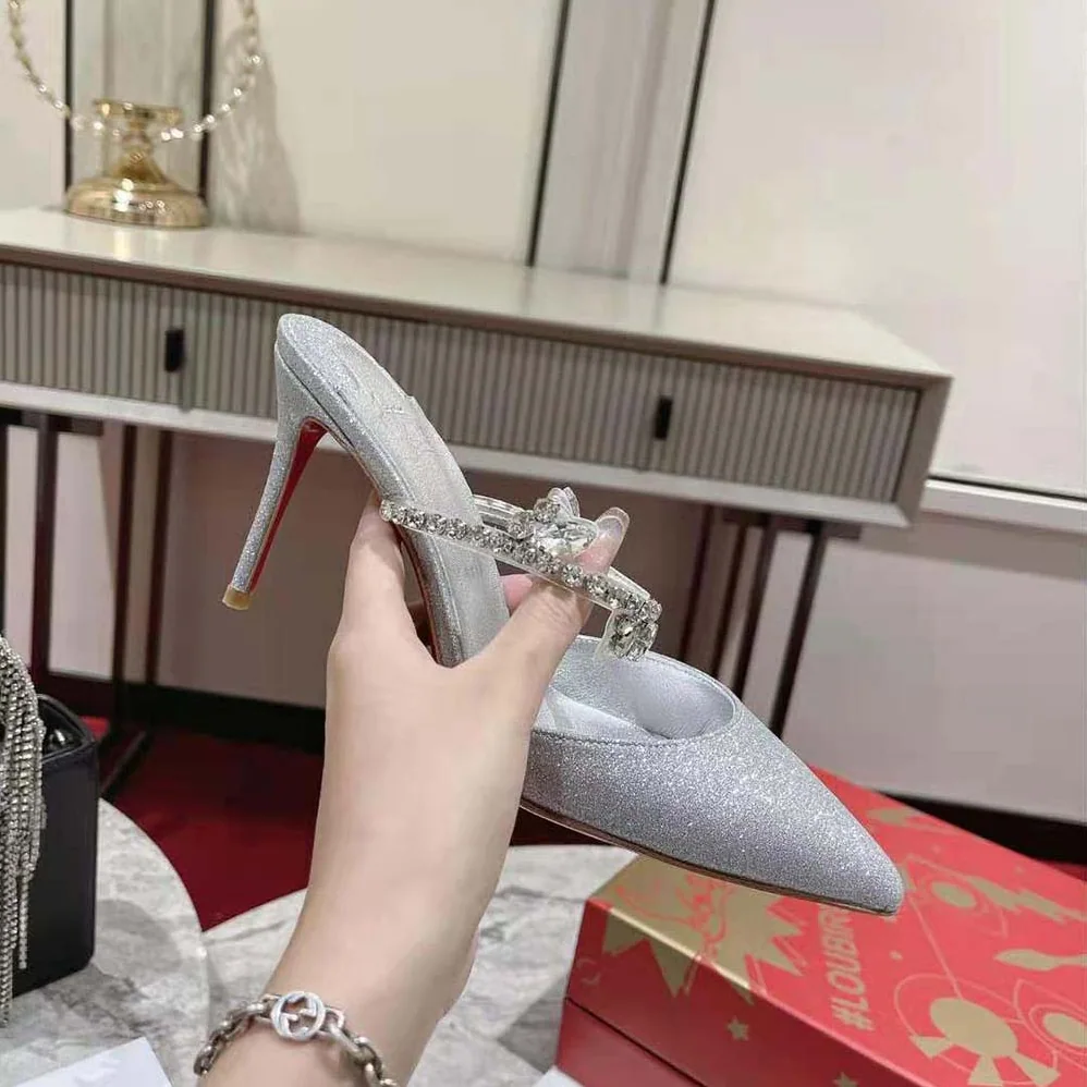 Christian Louboutin Planet Queen 100 mm Heel Height for Women in Silver Christian Louboutin Planet Queen 100 mm Heel Height for Women in Silver
