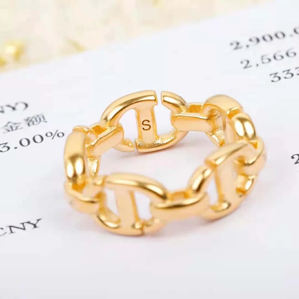 Dior CD Navy Ring Gold for Women in Finish Metal