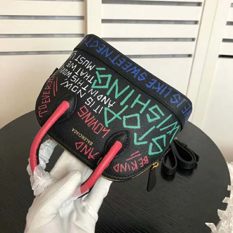 Balenciaga Ville Top Handle XXS Graffiti for Women in Black Balenciaga Ville Top Handle XXS Graffiti for Women in Black