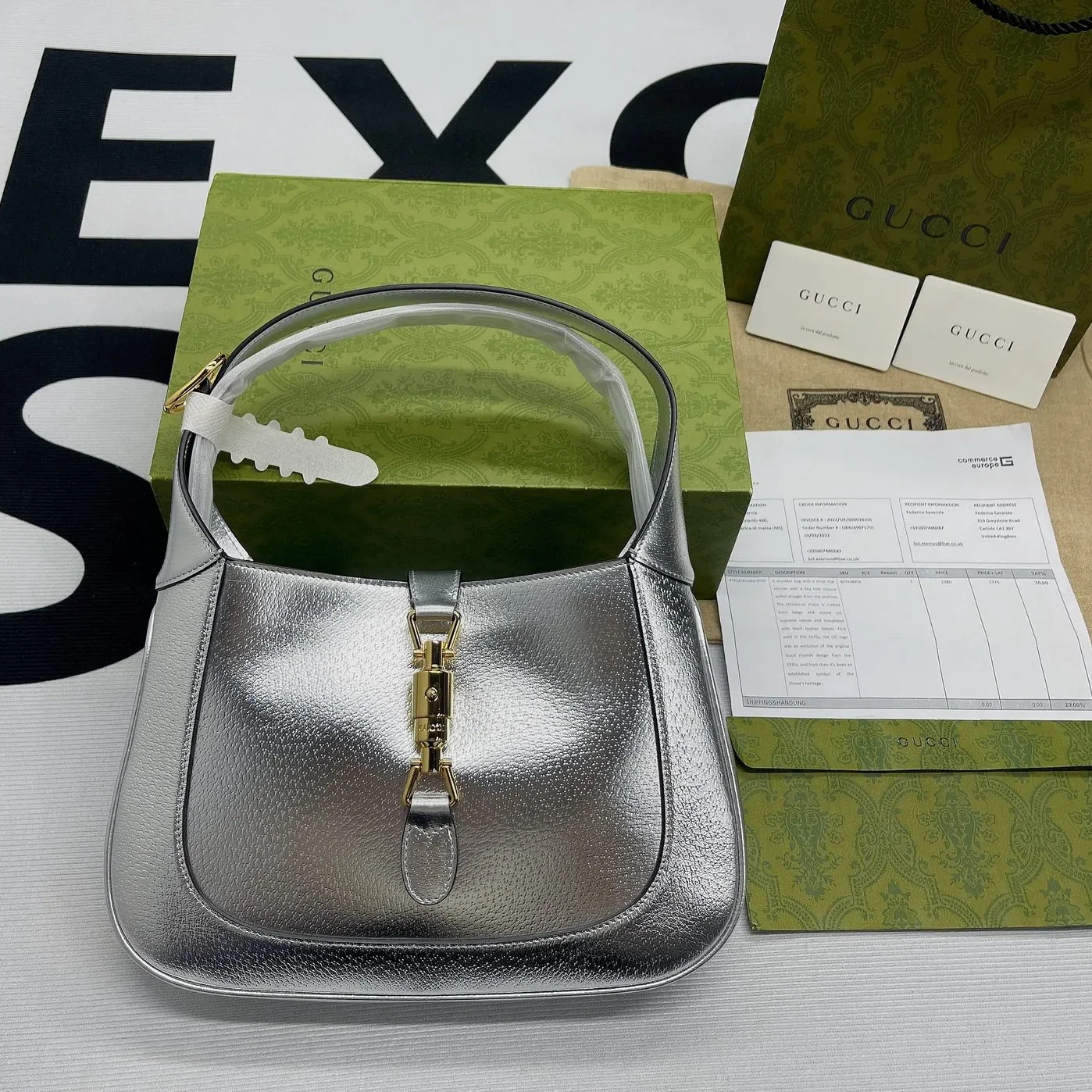 Gucci Jackie 1961 Medium Shoulder Bag Silver Gucci Jackie 1961 Medium Shoulder Bag Silver