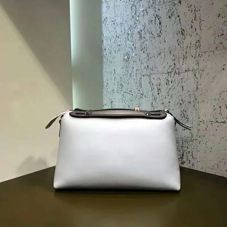 Fendi By the Way Regular Small Leather Boston Bag for Women in Aqua