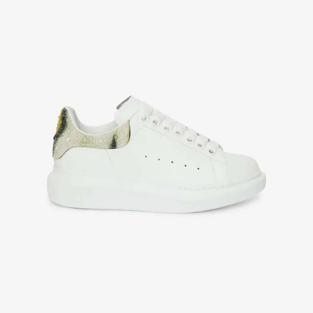 Alexander Mcqueen Oversized Sneaker in White for Women in Yellow/Black Alexander Mcqueen Oversized Sneaker in White for Women in Yellow/Black