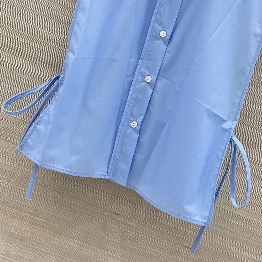 Miu Miu Poplin Shirt for Women in Blue