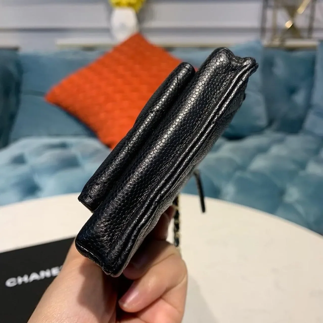 Chanel Classic Cluth With Chain Black