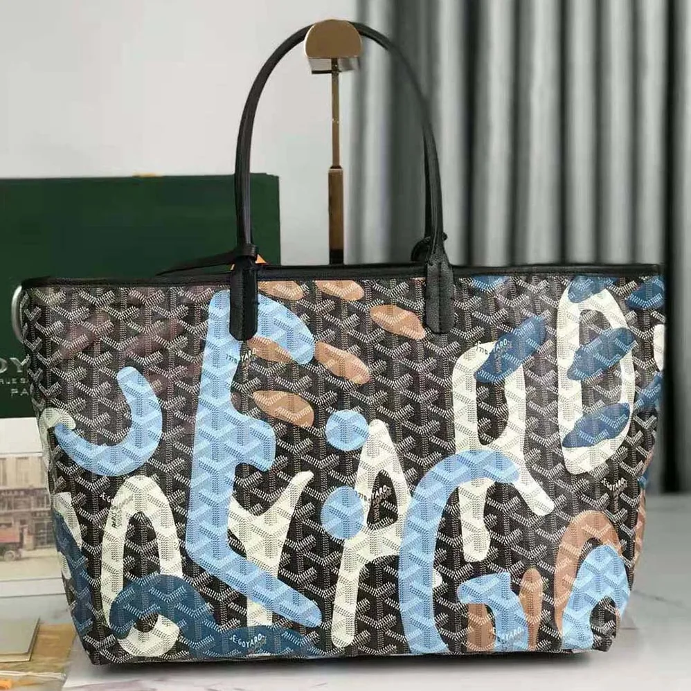 Goyard Saint Louis PM Bag Lettres Camouflage for Women in Blue