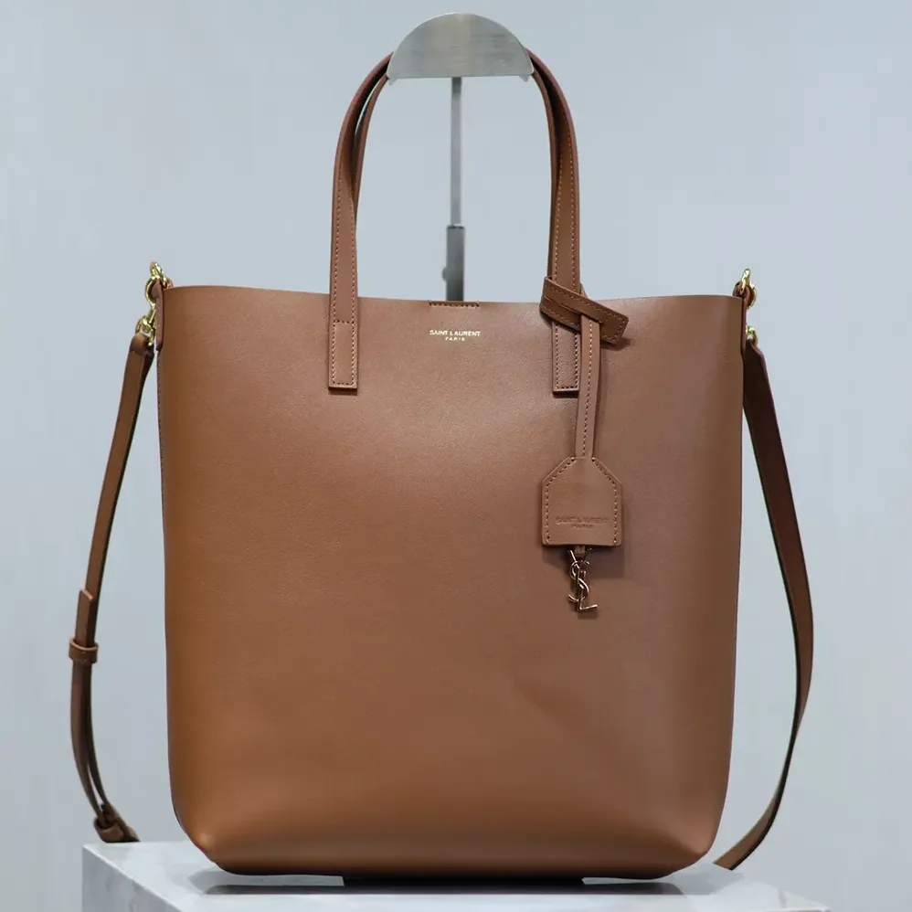 Saint Laurent YSL Shopping Saint Laurent Toy in Leather for Women in Brown